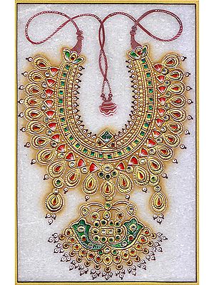 Traditional Indian Necklace (Embossed Painting)