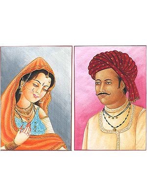 A Rajasthani Gentleman with His Shy Bride