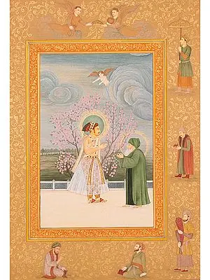 Prince Shahjahan Accepts a Wreath of Jewels from a Sufi
