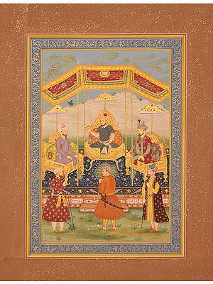 Timur Handing the Crown of Hindustan to Babur