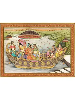 Love on a Harp Shaped Boat