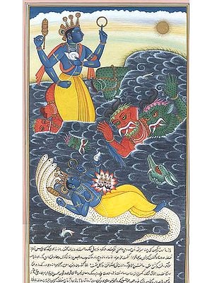Vishnu Killing the Demons Madhu and Kaitabha