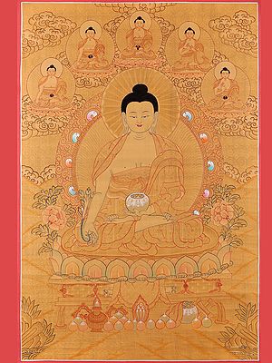 Medicine Buddha  (Brocadeless Thangka)