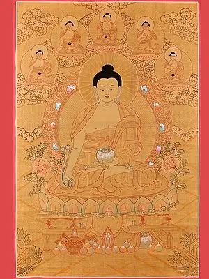 Medicine Buddha  (Brocadeless Thangka)