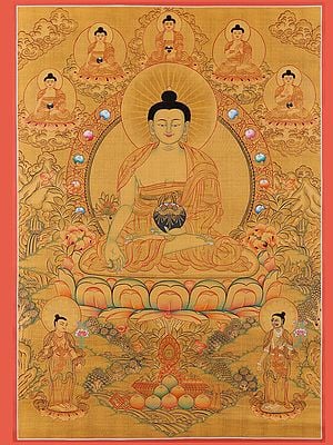 Medicine Lord Buddha  (Brocadeless Thangka)