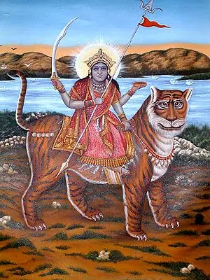 Maa Durga Painting | Oil on Canvas Artwork