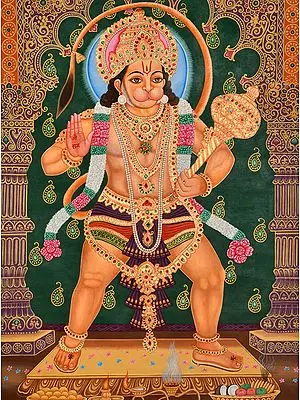 A Fine Painting of Veer Hanuman