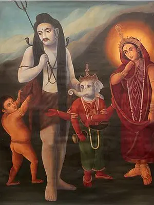 A Solemn Moment In The Shiva-Parivar