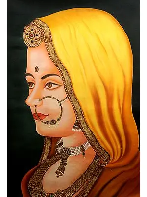 A Portrait of Rajasthani Bride | Oil on Canvas