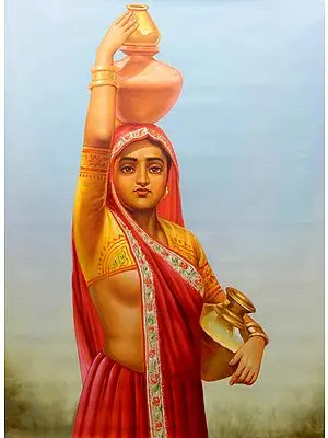 A Village Belle with  Water Pots