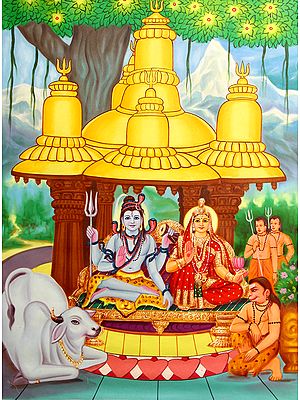 Shivaparivar Housed In A Temple Of Gold