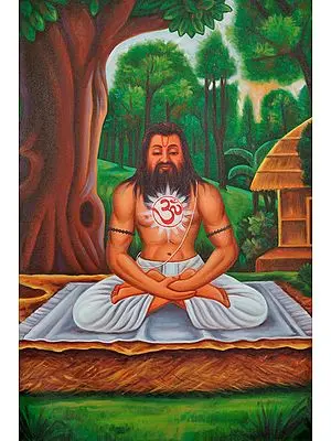 Yogi Meditating on OM | Oil Painting on Canvas