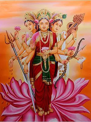 The Goddesses - Lakshmi, Saraswati, and Durga