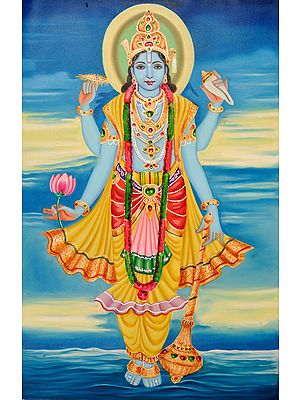 The Blue-Hued Beautiful Lord Vishnu
