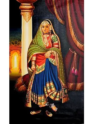 A Royal Lady Oil Painting on Canvas