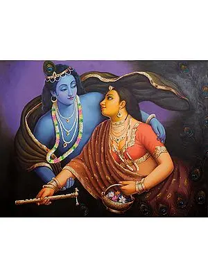 Devotee and Krishna