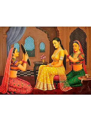 Shringar of The Lady | Oil Painting on Canvas