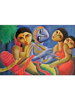 Krishna With Gopies