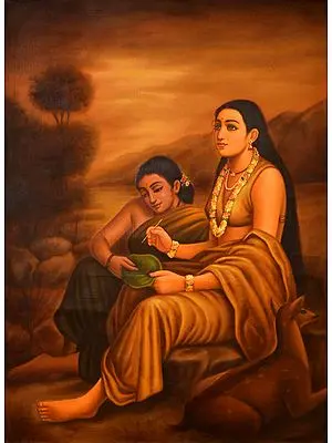 "Shakuntala Patralekhanam" Besotted Shakuntala Writes a Letter At The Riverbank