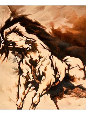 Horse in Modern Idiom (Framed Painting)