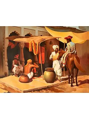 Rangrez (The Dyer) Framed Painting