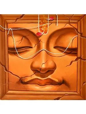 Lord Buddha Face Series (Four) | Unframed Oil Painting on Canvas