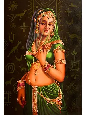 Lady in Veil Oil Painting on Canvas