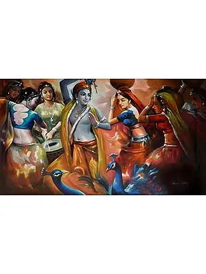 Krishna's Vigorous  Dance with Gopis