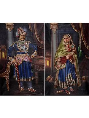 Indian Royalty (Set Of Two Paintings)