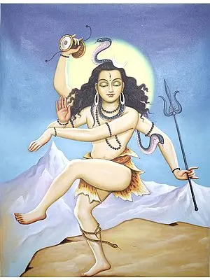 Shiva Dancing on Mount Kailasha (Nataraja)