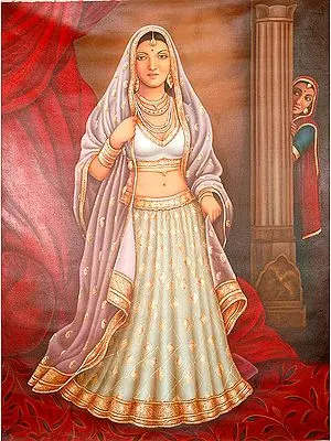 Painting of Rajasthani Bride | Oil on Canvas
