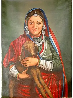 Painting of Tribal Beauty | Oil on Canvas