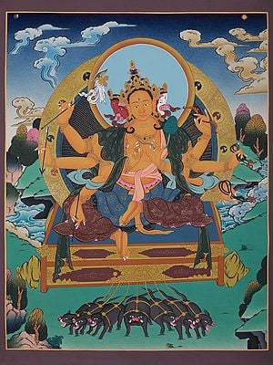 Seated Vajradhara Buddha | Tibetan Thangka Painting