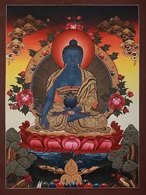 Meditative Lord Buddha | Tibetan Thangka Painting