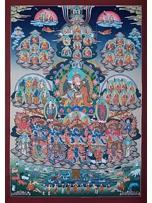 Nigma Guru Shakti | Hand-Painted | Brocadeless Thangka Painting