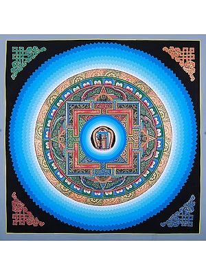 Hand-Painted Mantra Mandala | Tibetan Thangka Painting