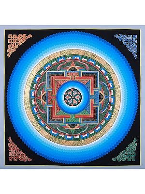 Fine Detailed Mantra Mandala | Tibetan Thangka Painting