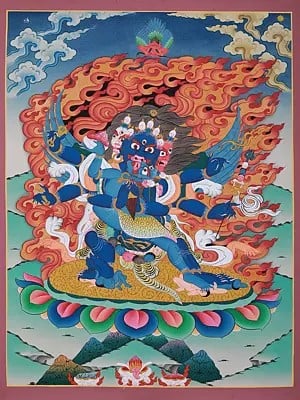 Wrathful Deity Yamantaka | Tibetan Thangka Painting