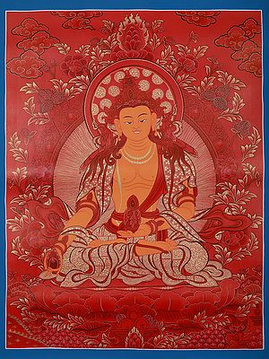 Amitabha Amitayus Buddha | Tibetan Thangka Painting