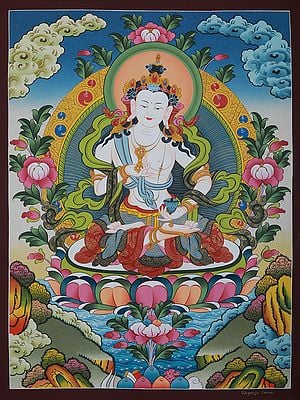 Vajrasattva Tantra Yoga | Brocadeless Thangka Painting