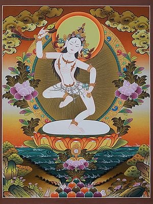 The Tibetan Yogini | Brocadeless Thangka Painting