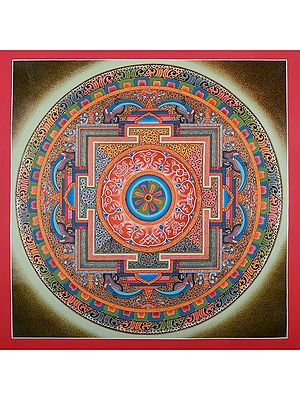 Tibetan Mandala | Brocadeless Thangka Painting