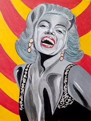 Smiling Lady | Acrylic on Canvas | by Inderjeet