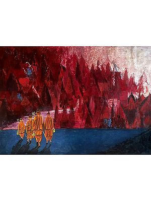 Devotee of Lord Shiva | Acrylic on Canvas | Painting by Kangana Vohra