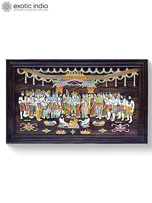 61" Srinivasa Kalyanam - The Marriage View | Rosewood 3D Panel with Inlay Work