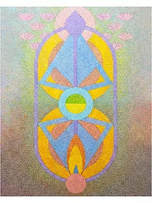 Celestial Shakti | Acrylic on Canvas | Painting by Padmanabh Bendre