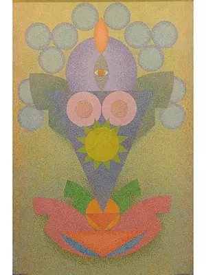 Tantric Sun Mandala | Acrylic on Canvas | Painting by Padmanabh Bendre