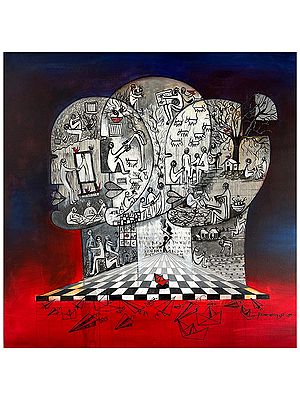 Story of Togetherness | Acrylic on Canvas | Painting by Arundhati Pise