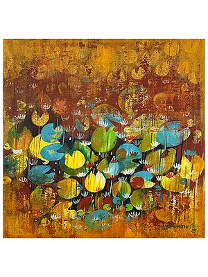 Tranquil Reflections of Nature | Acrylic on Canvas | Painting by Arundhati Pise