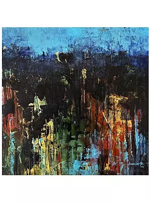 The Ochre Memory | Acrylic on Canvas Painting by Avinash Pise